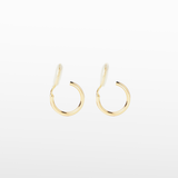 Mini Thin Hoop Clip On Earrings in Gold