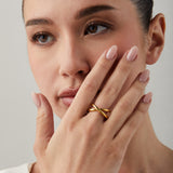 Organic Infinity Ring in Gold
