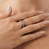 Organic Infinity Ring in Silver