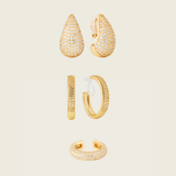 Pavé Statement Set in Gold