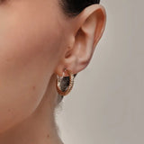 Ribbed Hoop Clip On Earrings in Gold