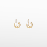 Ridged Hoops Clip On Earrings in Gold