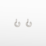 Ridged Hoops Clip On Earrings in Silver