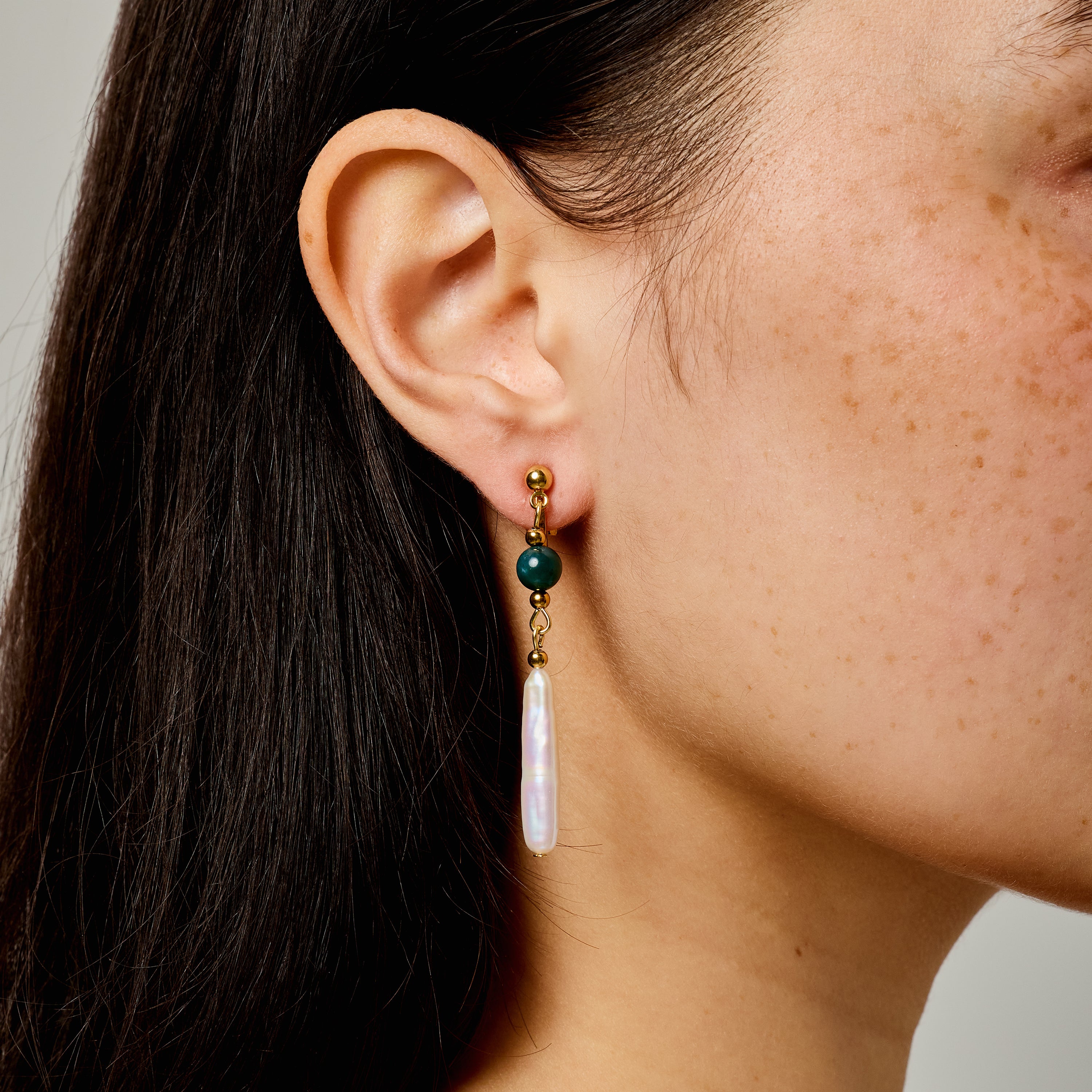 Fern Clip On Earrings in Gold