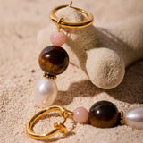 Harriet Pearl Clip On Earrings in Gold