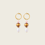 Harriet Pearl Clip On Earrings in Gold