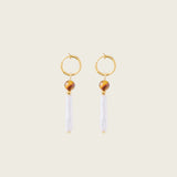 Jora Pearl Clip On Earrings in Gold