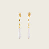 Naia Pearl Clip On Earrings in Gold