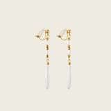 Naia Pearl Clip On Earrings in Gold