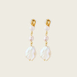 Vera Pearl Clip On Earrings in Gold