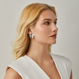 Sierra Clip On Earrings in Silver