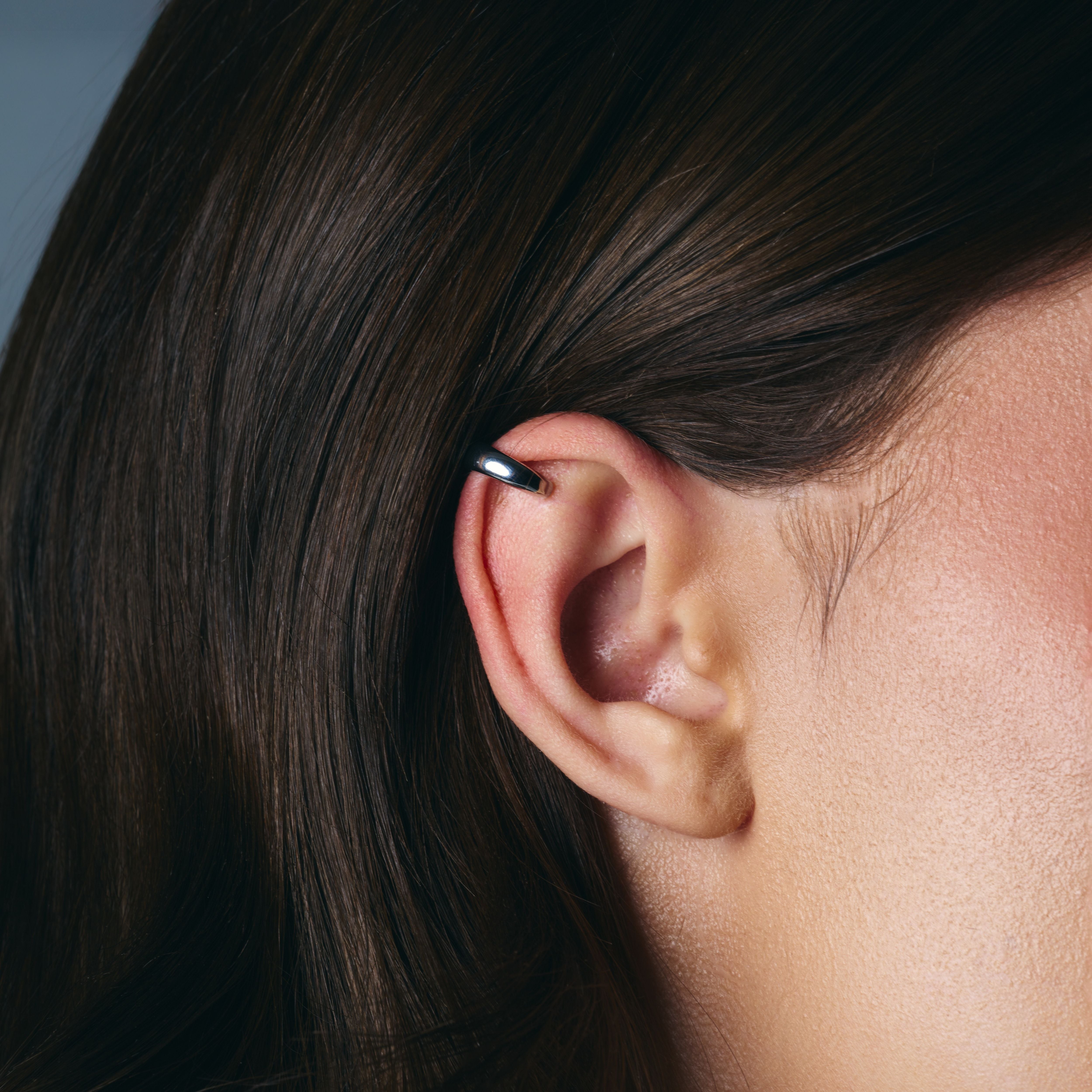 Simple Band Ear Cuff in Silver