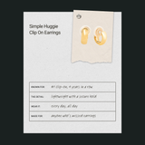 Simple Huggie Clip On Earrings in Gold