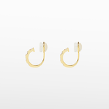 Studded Hoop Clip On Earrings in Gold