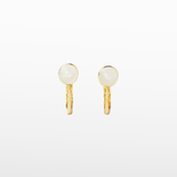 Studded Hoop Clip On Earrings in Gold