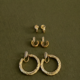 Simple Huggie Clip On Earrings in Gold