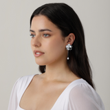 Magnolia Clip On Earrings in Silver