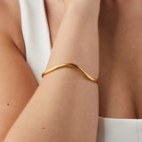 Thin Organic Wave Bangle