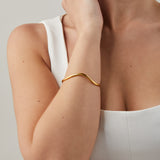 Thin Organic Wave Bangle