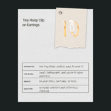 Tiny Hoop Clip On Earrings in Gold