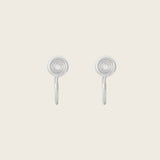 Tiny Hoop Clip On Earrings in Silver
