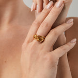 Trio Interlocked Ring in Gold