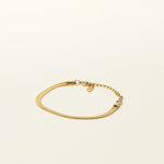 Image of the Herringbone Chain Bracelet is crafted with 18K Gold Plated on 316L Stainless Steel, making it non-tarnish, water resistant, nickel-free, and hypoallergenic. It has an adjustable feature, but it is sold as a single bracelet.