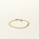 Image of the Herringbone Chain Bracelet is crafted with 18K Gold Plated on 316L Stainless Steel, making it non-tarnish, water resistant, nickel-free, and hypoallergenic. It has an adjustable feature, but it is sold as a single bracelet.