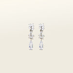 Image of the Lobelia Clip-On Earrings feature a secure, comfortable hold that lasts for 8-12 hours. Attached to silver-plated metal alloy, these earrings are fitted with foam padding for optimal comfort and ease-of-use. Ideal for all ear types, from thin/small to thick/large, along with sensitive ears and those in the healing/stretching process. Cubic Zirconia adds a hint of sparkle. Please note, item includes one pair of earrings.