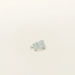 Image of the Milla Ear Cuff, a stunning blend of modern elegance and sparkle. Crafted from premium sterling silver (S925) and adorned with dazzling Cubic Zirconia, this ear cuff showcases a beveled sequence of zirconias in a chic rectangle shape, reflecting a timeless design. Versatile and unisex, this piece is the ideal choice for both men and women seeking to elevate their style with a touch of sophistication and contemporary flair.