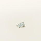 Image of the Milla Ear Cuff, a stunning blend of modern elegance and sparkle. Crafted from premium sterling silver (S925) and adorned with dazzling Cubic Zirconia, this ear cuff showcases a beveled sequence of zirconias in a chic rectangle shape, reflecting a timeless design. Versatile and unisex, this piece is the ideal choice for both men and women seeking to elevate their style with a touch of sophistication and contemporary flair.